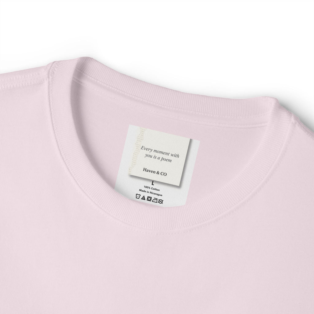 Haven & Co. Oversized Boxy Tee — Minimal Logo Cotton Shirt