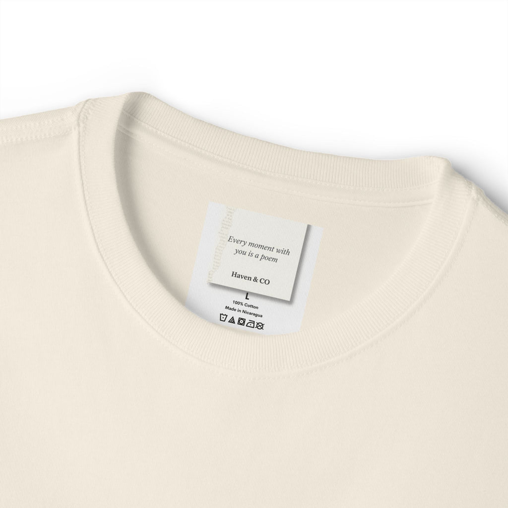Haven & Co. Oversized Boxy Tee — Minimal Logo Cotton Shirt