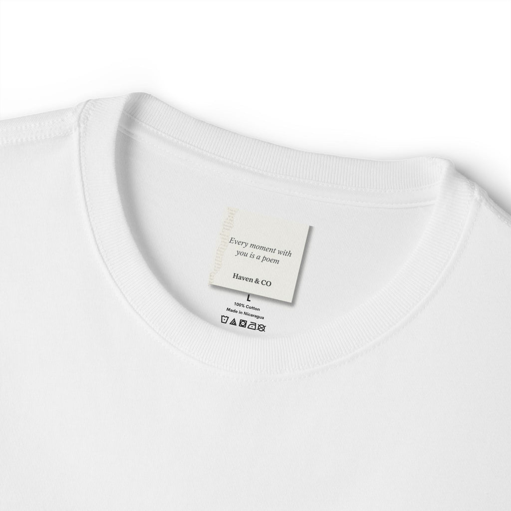 Haven & Co. Oversized Boxy Tee — Minimal Logo Cotton Shirt